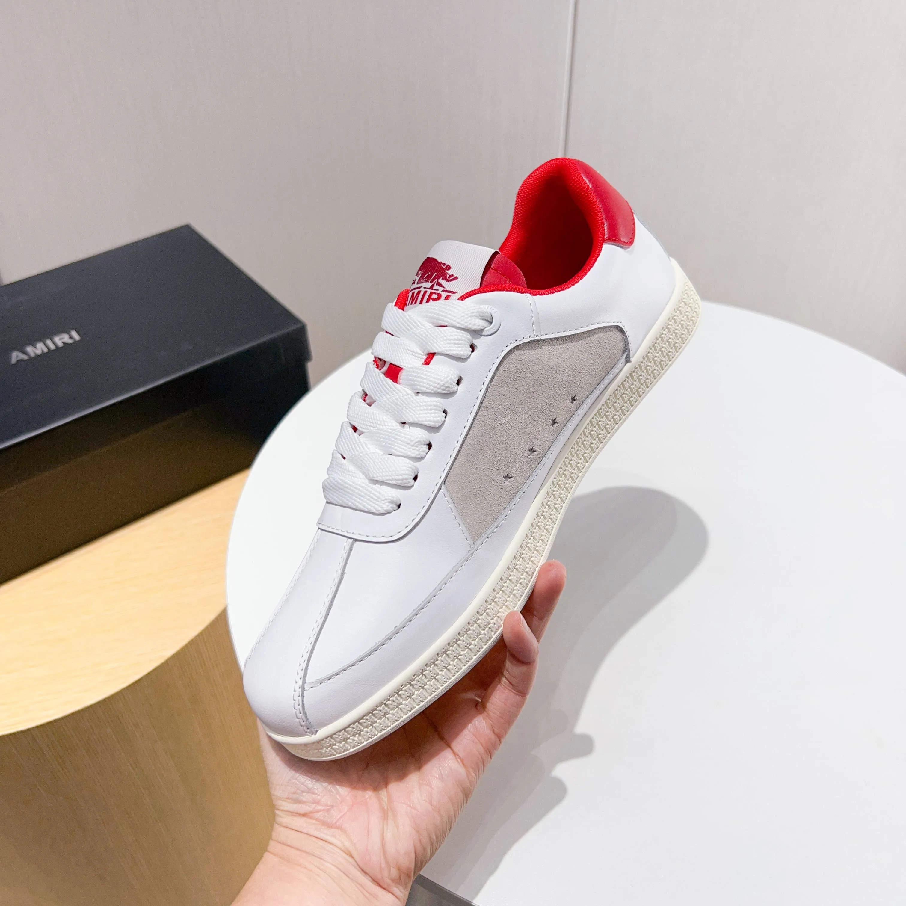 Men's shoes 💰420 [New style] 🌲🌲Balmain - New Amiri trendy shoes, low-top casual sports shoes, the same style as celebrities, made of selected pebbled cowhide and frosted cowhide, original outsole, comfortable on the feet, high-end workmanship, welcome to buy. Size: 39-45 (46 customized)